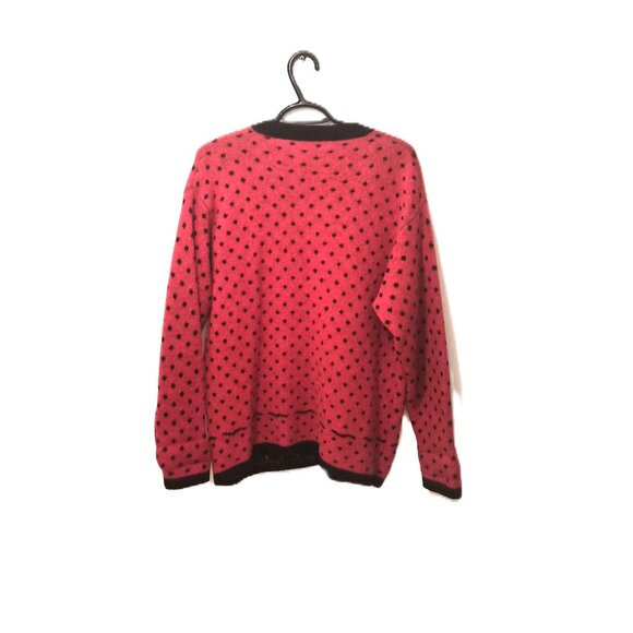 VTG Erika Wool Angora Cardigan Italy Floral Beaded Embroidery Whimsigoth Romanti - Picture 2 of 6